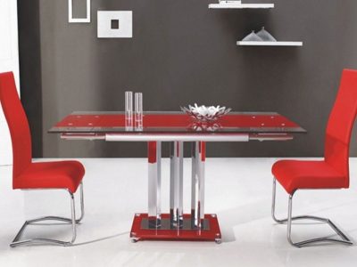 דגם שולחן לפינת אוכל מזכוכית 1.20 נפתח ל1.80 ויש עוד גדלים