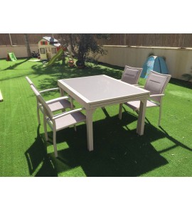 שולחן גינה מאלומיניום כולל 4 כיסאות 4563217