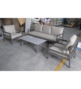 מערכת ישיבה לגינה מאלומיניום צבע מוברש136486