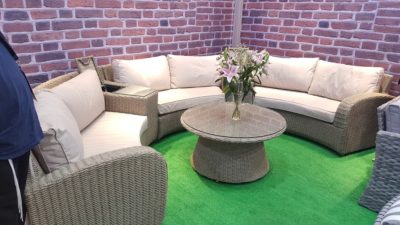 ריהוט גן איכותי ראטן שלד אלומיניום 11564